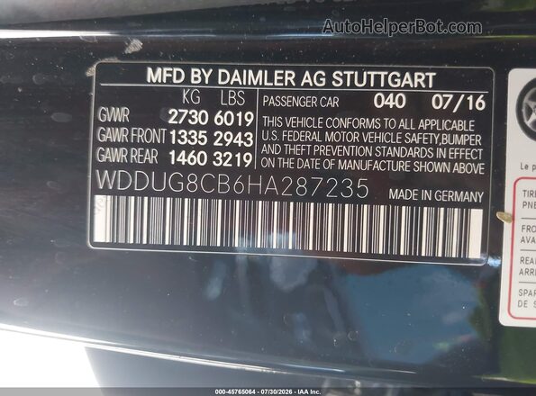 WDDUG8CB6HA287235 2017 MERCEDES-BENZ S-CLASS Black Widok komory silnika