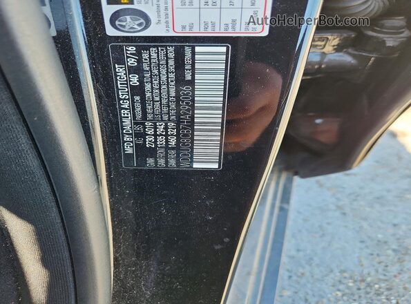 WDDUG8CB7HA295036 2017 MERCEDES-BENZ S Black ძრავის განყოფილების ხედი