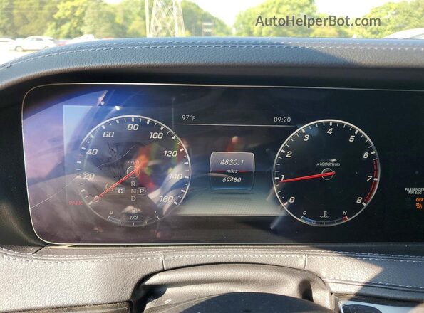 WDDUG8DB4KA453287 2019 MERCEDES-BENZ S Black Widok zestawu wskaźników