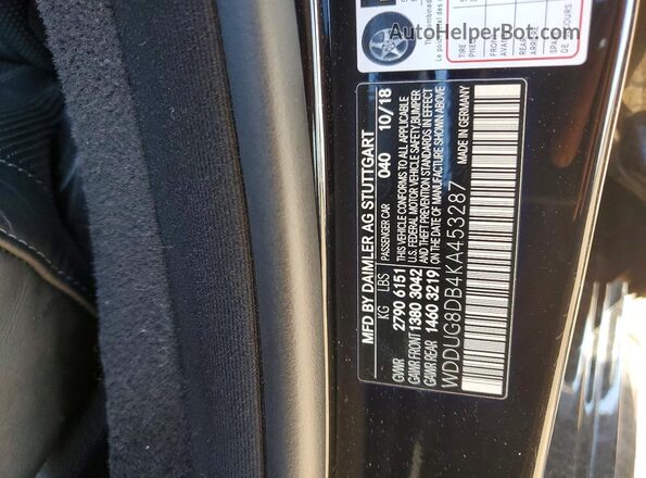 WDDUG8DB4KA453287 2019 MERCEDES-BENZ S Black Widok komory silnika