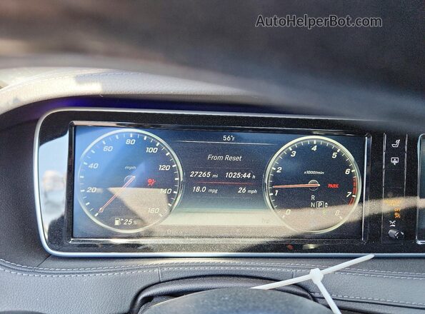 WDDUG8FB0GA247307 2016 MERCEDES-BENZ S Black Вид щитка приладів