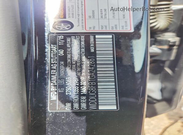 WDDUG8FB1GA242861 2016 MERCEDES-BENZ S Black Widok naklejki z numerem VIN