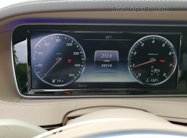 WDDUG8FB1GA244917 2016 MERCEDES-BENZ S White Widok zestawu wskaźników