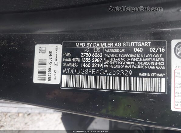 WDDUG8FB4GA259329 2016 MERCEDES-BENZ S-CLASS Черный Вид подкапотного пространства