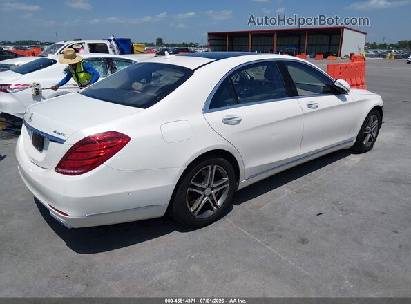 WDDUG8FBXGA214265 2016 MERCEDES-BENZ S-CLASS Белый Задняя правая четверть