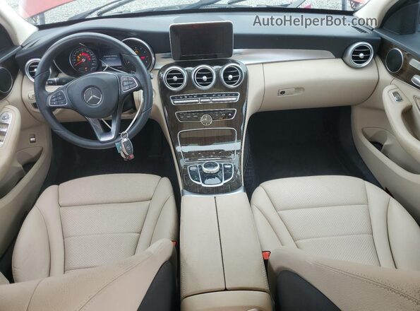 WDDWF4JB0JR407352 2018 MERCEDES-BENZ C Red წინა პანელის ხედი