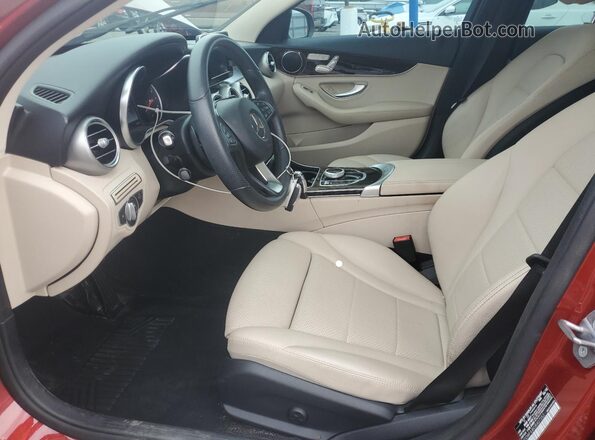 WDDWF4JB0JR407352 2018 MERCEDES-BENZ C Red წინა სალონის ხედი