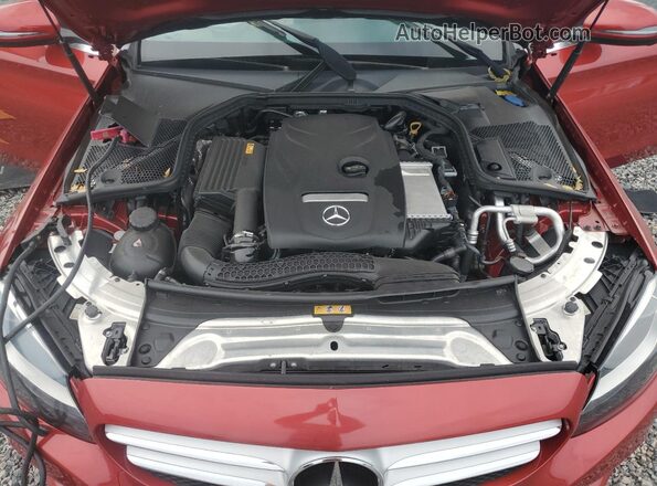 WDDWF4JB0JR407352 2018 MERCEDES-BENZ C Red უკანა სალონის ხედი