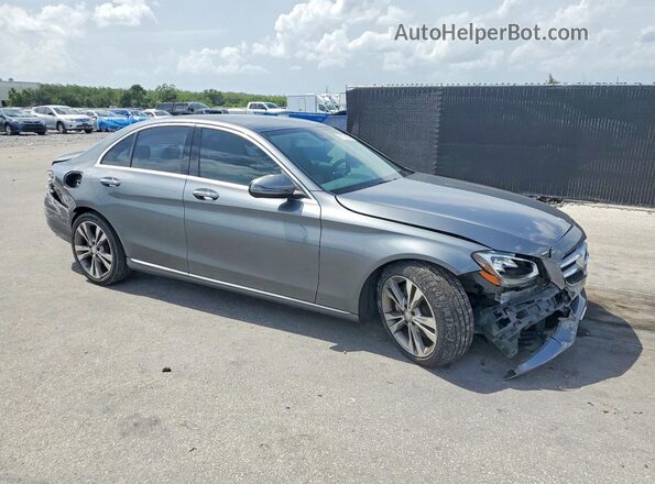 WDDWF4JB1HR219966 2017 MERCEDES-BENZ C Gray Delantero derecho