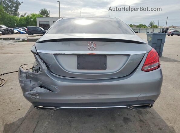 WDDWF4JB3GR151295 2016 MERCEDES-BENZ C Gray Вид ззаду