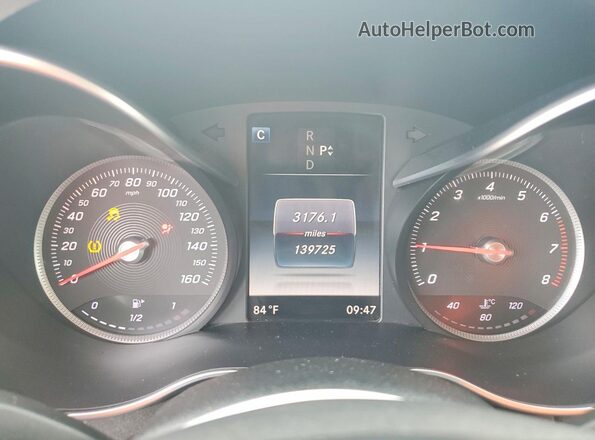 WDDWF4JB3GR151295 2016 MERCEDES-BENZ C Gray Вид щитка приладів