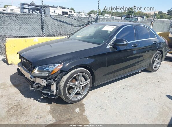 WDDWF4JB4JR409749 2018 MERCEDES-BENZ C-CLASS Black წინა მარცხენა ხედი სამი მეოთხედიდან