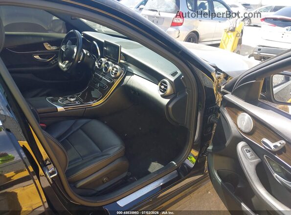 WDDWF4JB4JR409749 2018 MERCEDES-BENZ C-CLASS Black წინა სალონის ხედი