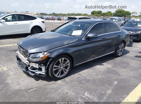 WDDWF4JB5GR134367 2016 MERCEDES-BENZ C-CLASS Gray Առջևի ձախ երեք քառորդ տեսարան