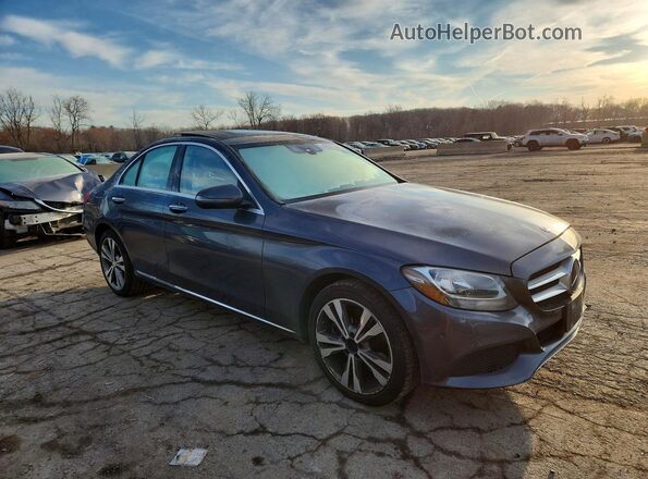 WDDWF4KB0GR164763 2016 MERCEDES-BENZ C Gray Delantero derecho