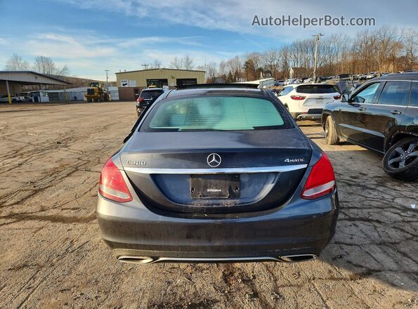 WDDWF4KB0GR164763 2016 MERCEDES-BENZ C Gray Vista trasera