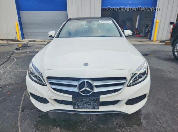 WDDWF4KB1JR409464 2018 MERCEDES-BENZ C White Вид спереду