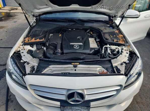 WDDWF4KB1JR409464 2018 MERCEDES-BENZ C White Вид задньої частини салону