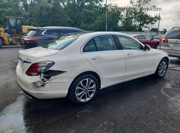 WDDWF4KB1JR409464 2018 MERCEDES-BENZ C White Задня права чверть
