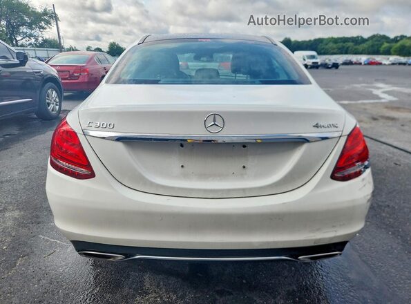 WDDWF4KB1JR409464 2018 MERCEDES-BENZ C White Вид ззаду