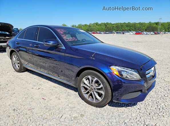 WDDWF4KB2JR413295 2018 MERCEDES-BENZ C Blue Delantero derecho