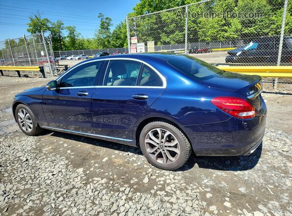 WDDWF4KB5HR291431 2017 MERCEDES-BENZ C Blue Trasero izquierdo