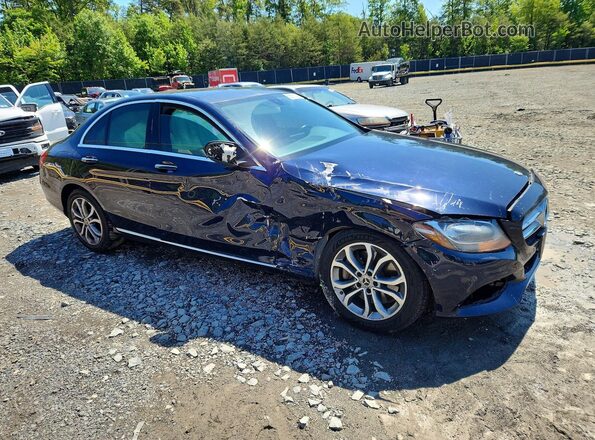 WDDWF4KB5HR291431 2017 MERCEDES-BENZ C Blue Delantero derecho