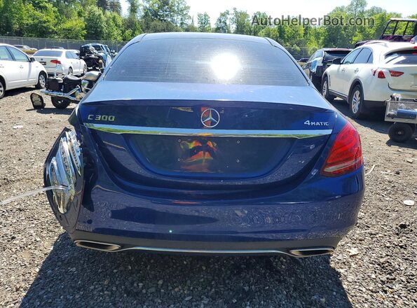 WDDWF4KB6HR243727 2017 MERCEDES-BENZ C Blue Հետևի տեսք