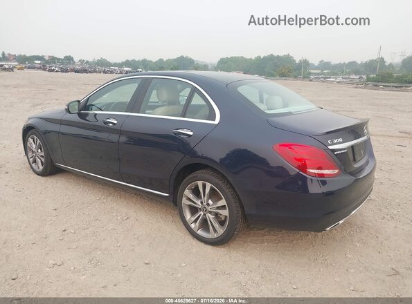 WDDWF4KB6JR337144 2018 MERCEDES-BENZ C-CLASS Dark Blue Tył lewy