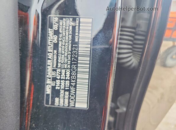 WDDWF4KB8GR172321 2016 MERCEDES-BENZ C Black Widok komory silnika