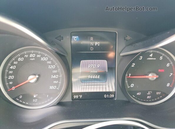 WDDWF4KBXGR130345 2016 MERCEDES-BENZ C White Vista del cuadro de instrumentos