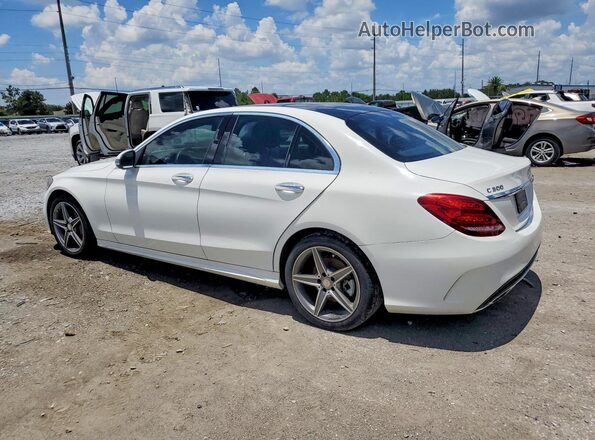 WDDWF4KBXGR130345 2016 MERCEDES-BENZ C White Trasero izquierdo