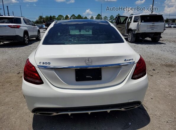 WDDWF4KBXGR130345 2016 MERCEDES-BENZ C White Vista trasera