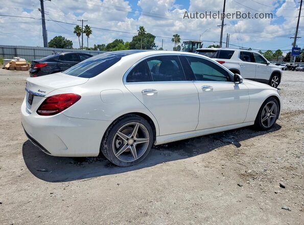 WDDWF4KBXGR130345 2016 MERCEDES-BENZ C White Trasero derecho