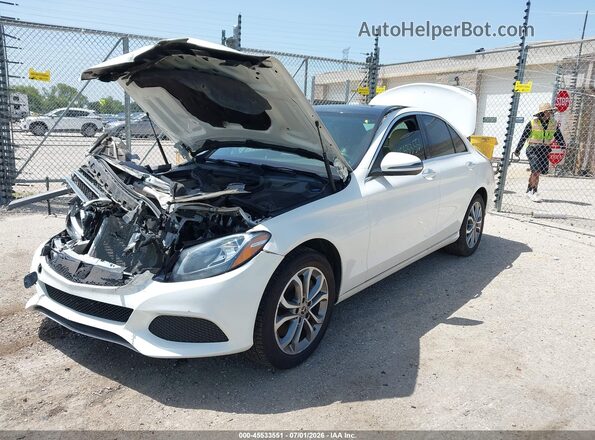 WDDWF4KBXJR346297 2018 MERCEDES-BENZ C-CLASS Белый Передняя левая четверть