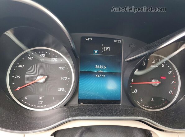 WDDWF8DB2LR539423 2020 MERCEDES-BENZ C Белый Вид щитка приборов