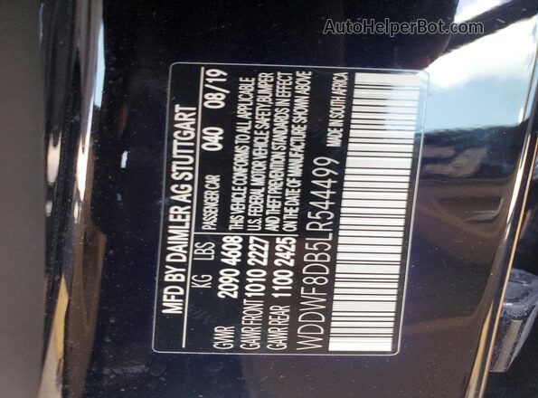 WDDWF8DB5LR544499 2020 MERCEDES-BENZ C Black Vista del compartimento del motor