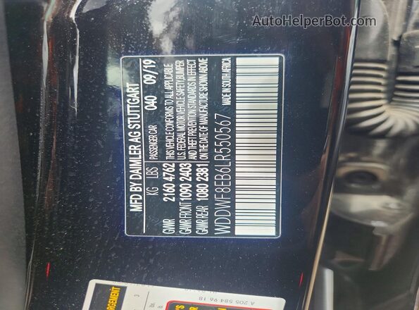WDDWF8EB6LR550567 2020 MERCEDES-BENZ C Черный Вид подкапотного пространства