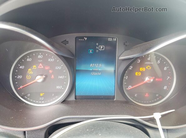 WDDWF8EB8KR481542 2019 MERCEDES-BENZ C Gray Вид щитка приладів