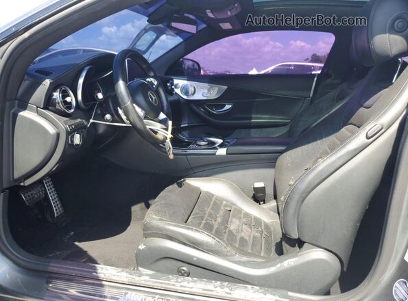 WDDWJ4JB0HF356445 2017 MERCEDES-BENZ C Gray Widok wnętrza z przodu