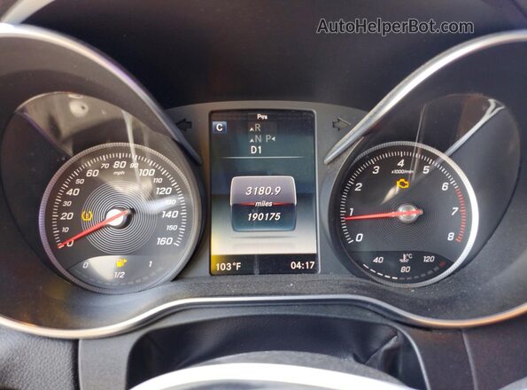 WDDWJ4JB0HF356445 2017 MERCEDES-BENZ C Gray Widok zestawu wskaźników