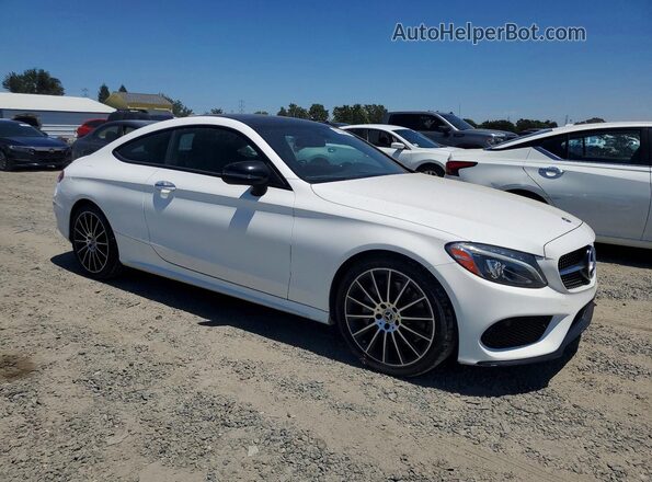 WDDWJ4JB1JF664231 2018 MERCEDES-BENZ C White Delantero derecho