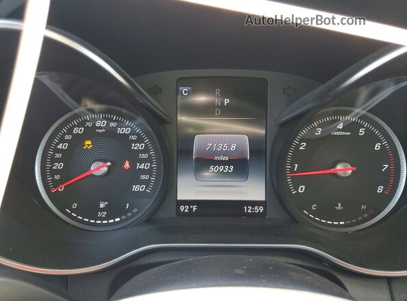 WDDWJ4JB1JF664231 2018 MERCEDES-BENZ C White Vista del cuadro de instrumentos