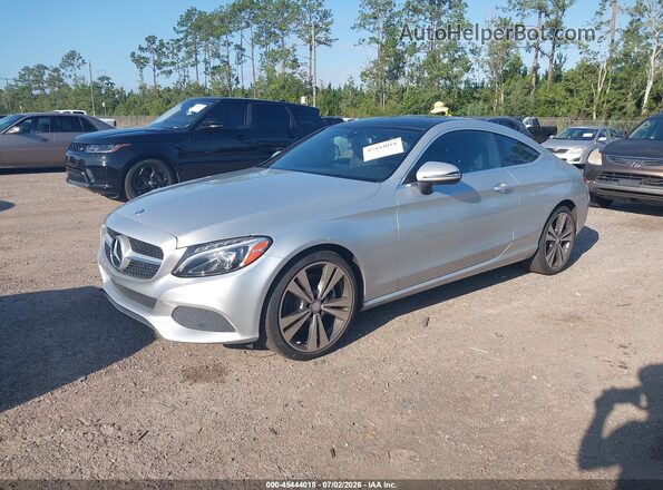 WDDWJ4JB2HF442405 2017 MERCEDES-BENZ C-CLASS Silver Առջևի ձախ երեք քառորդ տեսարան