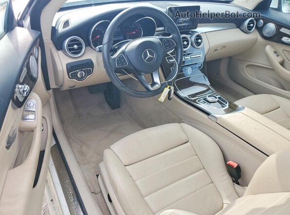 WDDWJ4JB2HF520357 2017 MERCEDES-BENZ C White წინა პანელის ხედი