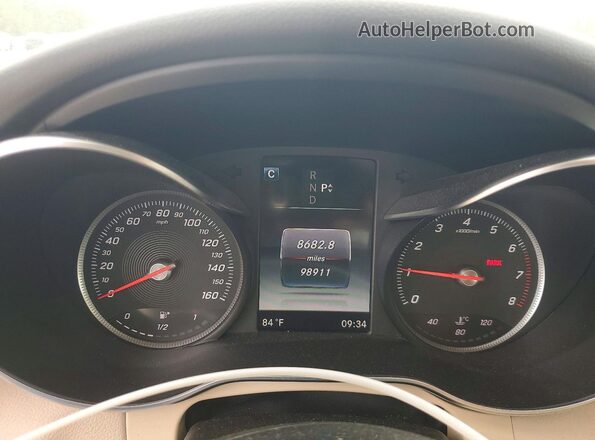 WDDWJ4JB2HF520357 2017 MERCEDES-BENZ C White ხელსაწყოთა პანელის ხედი