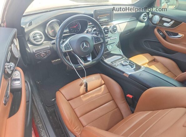 WDDWJ4JB7HF408461 2017 MERCEDES-BENZ C Красный Вид панели приборов