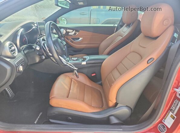 WDDWJ4JB7HF408461 2017 MERCEDES-BENZ C Красный Вид салона спереди