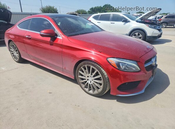 WDDWJ4JB7HF408461 2017 MERCEDES-BENZ C Красный Передняя правая четверть