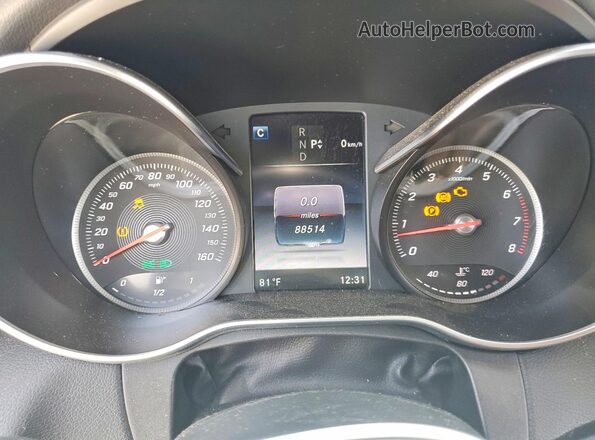 WDDWJ4JBXHF342360 2017 MERCEDES-BENZ C Gray Vista del cuadro de instrumentos